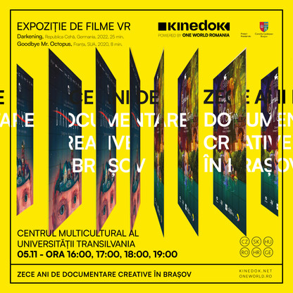 Documentaries, animation and VR experiences in an immersive exhibition at KineDok Brașov on November 5